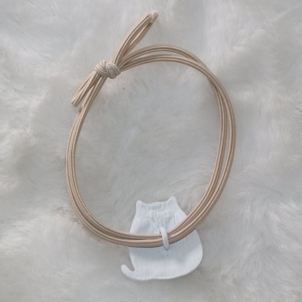 Kawaii Kitten Thin Elastic Hair Tie - Picture 3 of 5